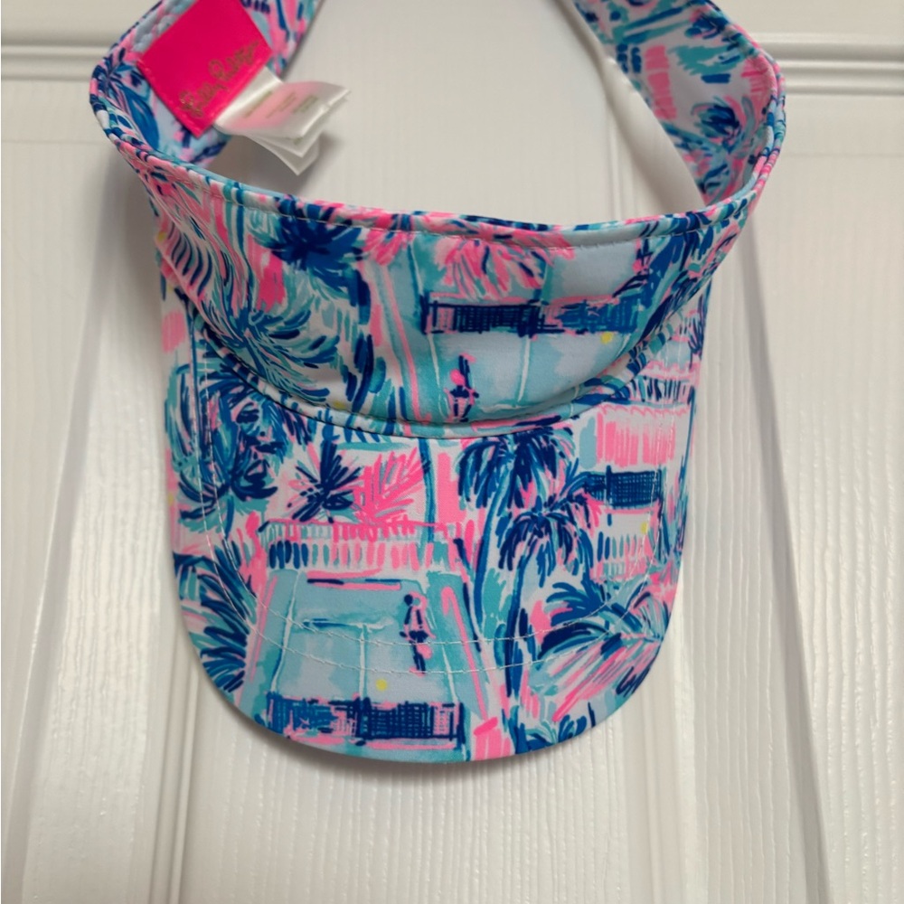 Brand new Lilly Pulitzer Blue and Pink Patterned Visor